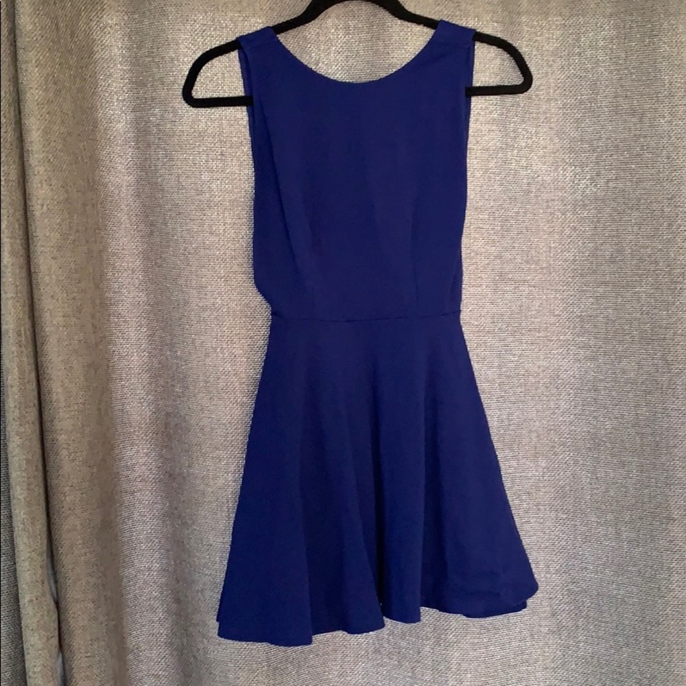 American Apparel Blue Deep Back Mini Dress